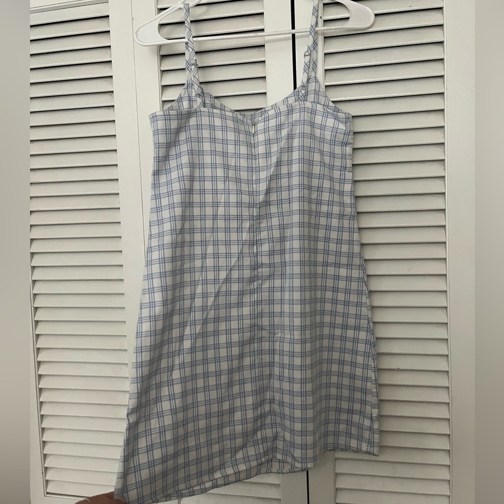 John Galt Blue and White Plaid Dress - Picture 2 of 5